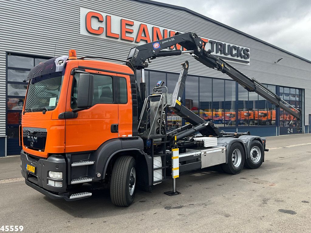 Man TGS 26.360 Euro 5 6x2 HMF 15 Tonmeter laadkraan