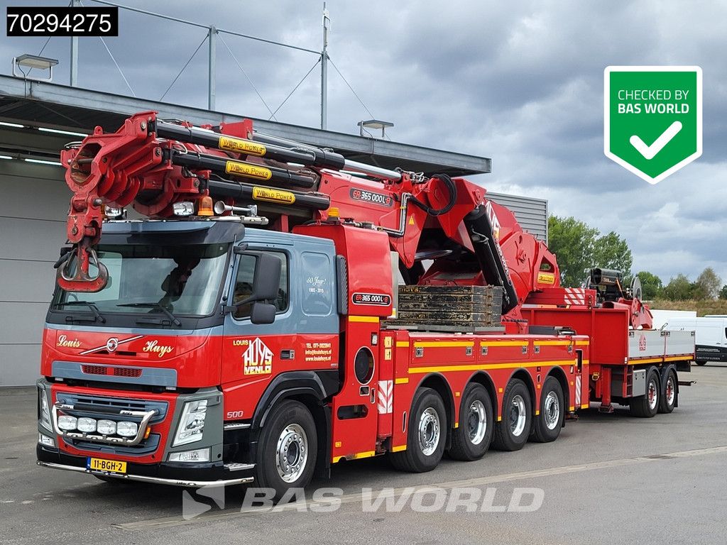 Volvo FM FM 500 10X4 Erkin World Power ER 365000L8 Crane+Jib Lift+Steering-Axle Big-Axle Euro 6