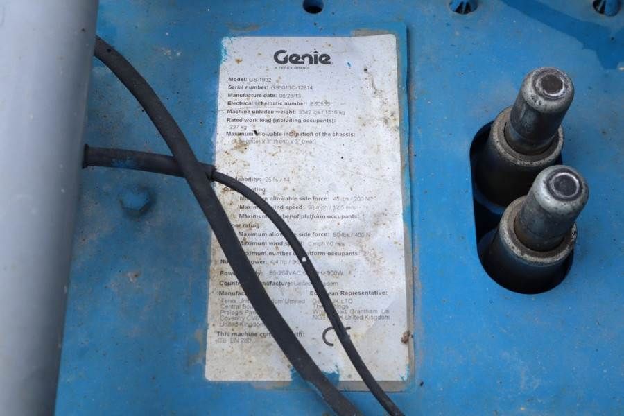 Genie GS1932 Electric, Working Height 7.8 m, 227kg Capac