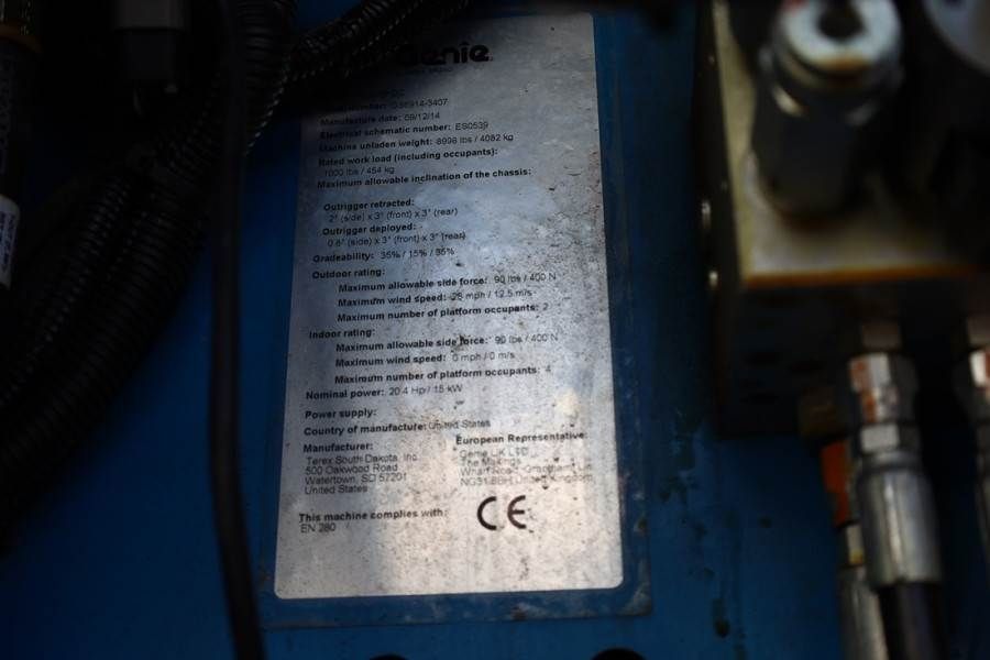 Genie GS3369DC Electric, 11.9m Working Height, 454kg Cap