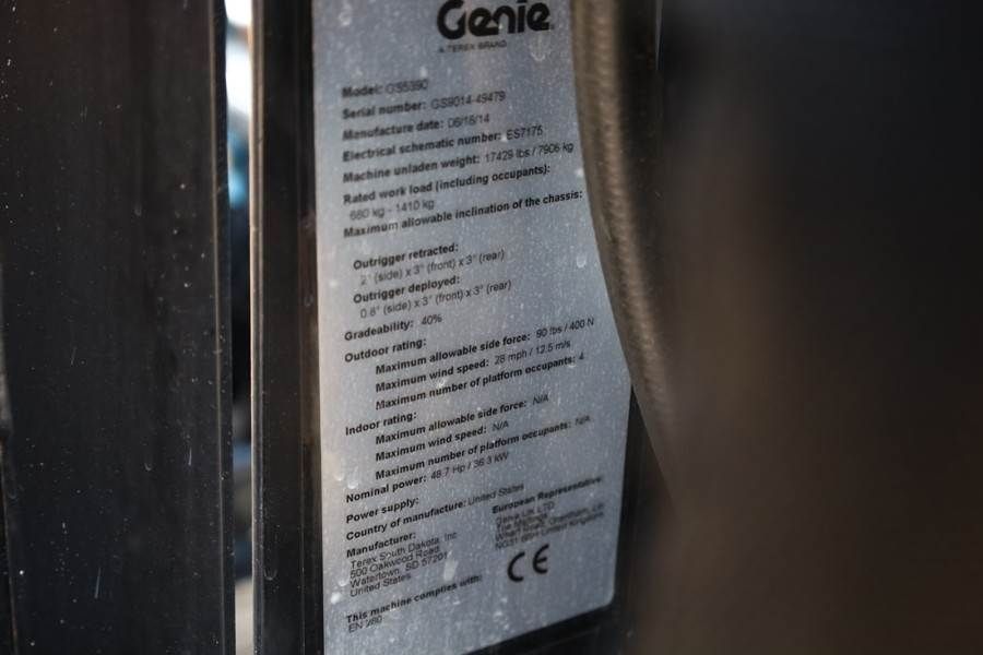 Genie GS5390 Diesel, 4x4 Drive, 18.15m Working Height, 6
