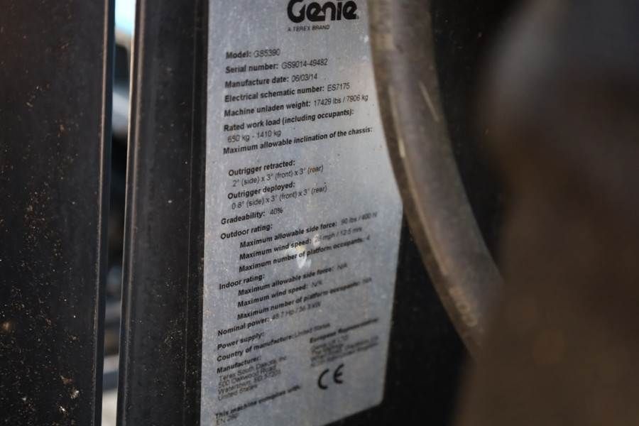 Genie GS5390 Diesel, 4x4 Drive, 18.15m Working Height, 6