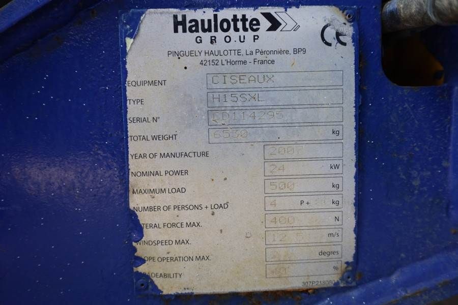 Haulotte H15SXL Diesel, 4x4 Drive, 15m Working Height, 500k