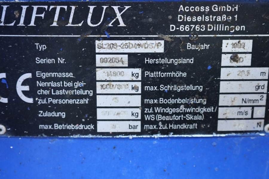 Liftlux SL205-25D Diesel, 4x4 Drive, Hydraulic Deck Extens