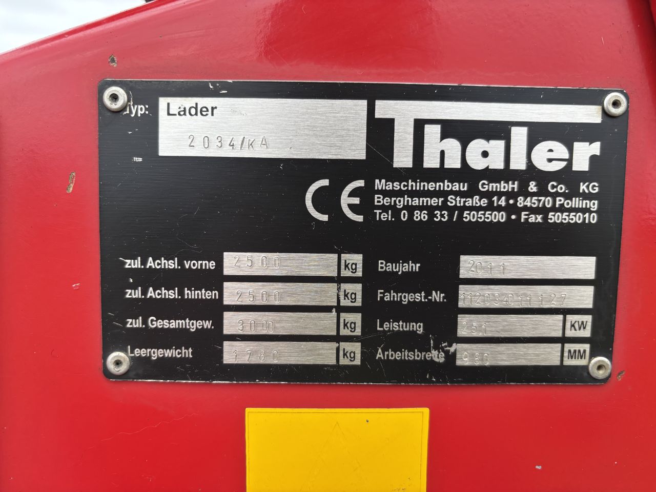 Thaler 2034/KA minishovel knikshovel