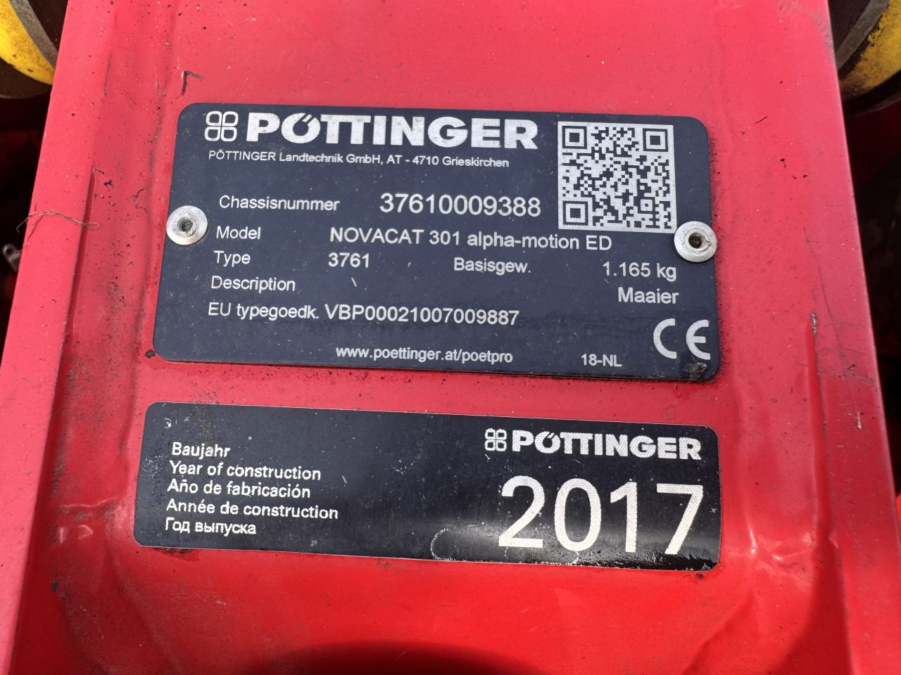 Pottinger Novacat 301 ED Alphamotion frontmaaier