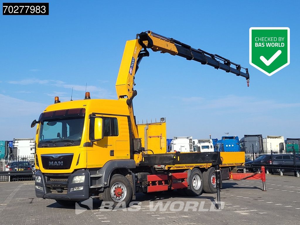 MAN TGS 26.480 6X4 HMF 5020-K6 Crane Kran Hydrodrive Lift+Lenkachse Euro 6