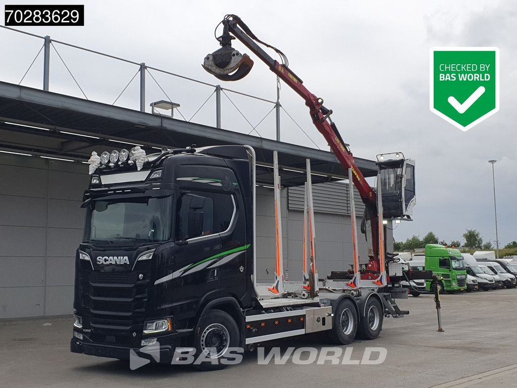Scania S S650 6X4 Tajfun LIV100K Kran Holztransport Retarder 3-Pedals Euro 6