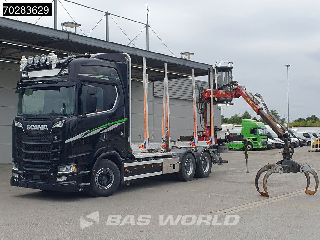 Scania S S650 6X4 Tajfun LIV100K Kran Holztransport Retarder 3-Pedals Euro 6