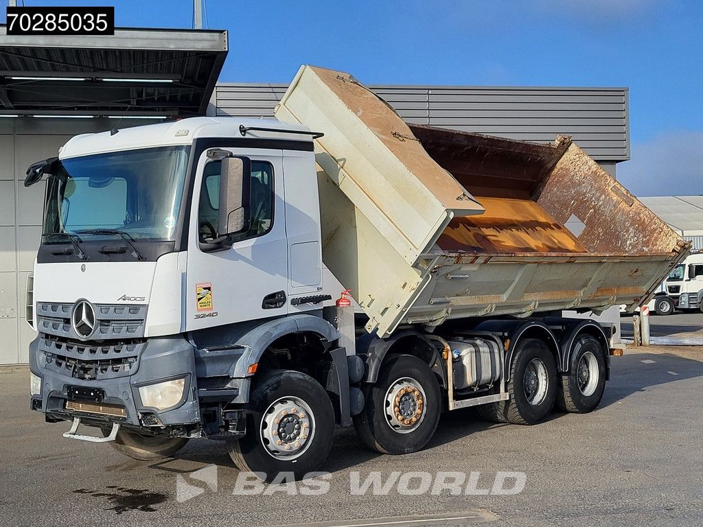 Mercedes Arocs 3240 8X4 12m3 2-side Tipper Steel Suspension Automatic Big-Axle Euro 6