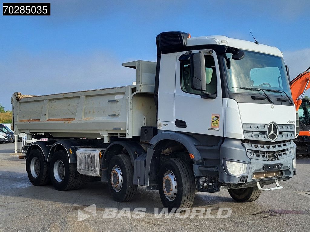 Mercedes Arocs 3240 8X4 12m3 2-side Tipper Steel Suspension Automatic Big-Axle Euro 6