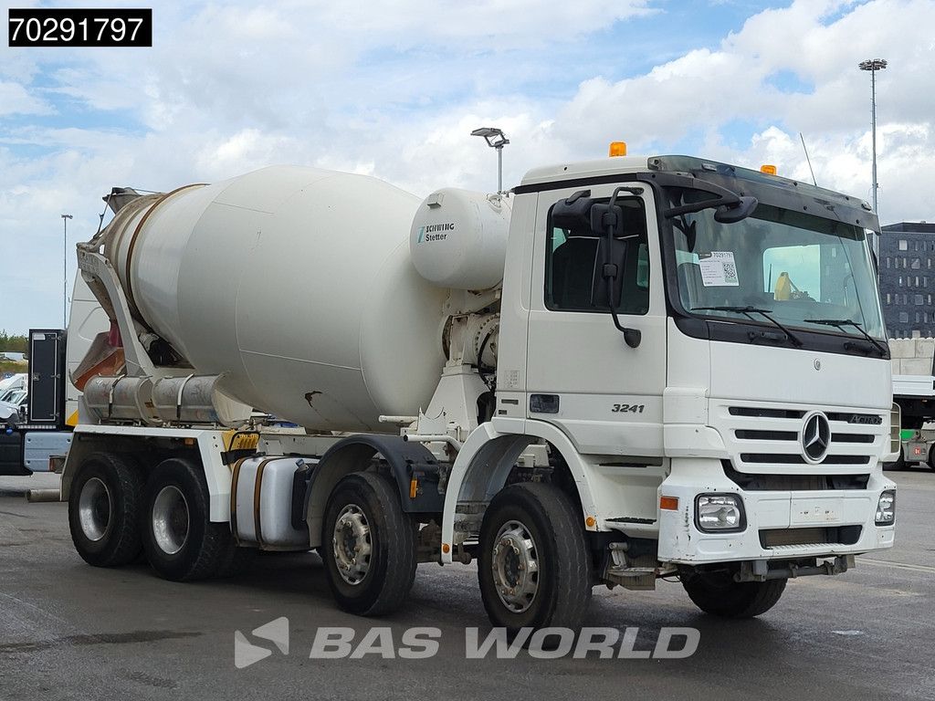 Mercedes Actros 3241 8X4 Retarder 9m3 Stetter Steelsuspension 3-Pedals Euro 4