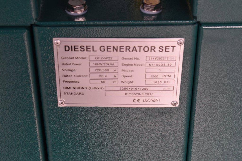 Generator Pheatonn GF2-W22 Diesel 20kVA Neu