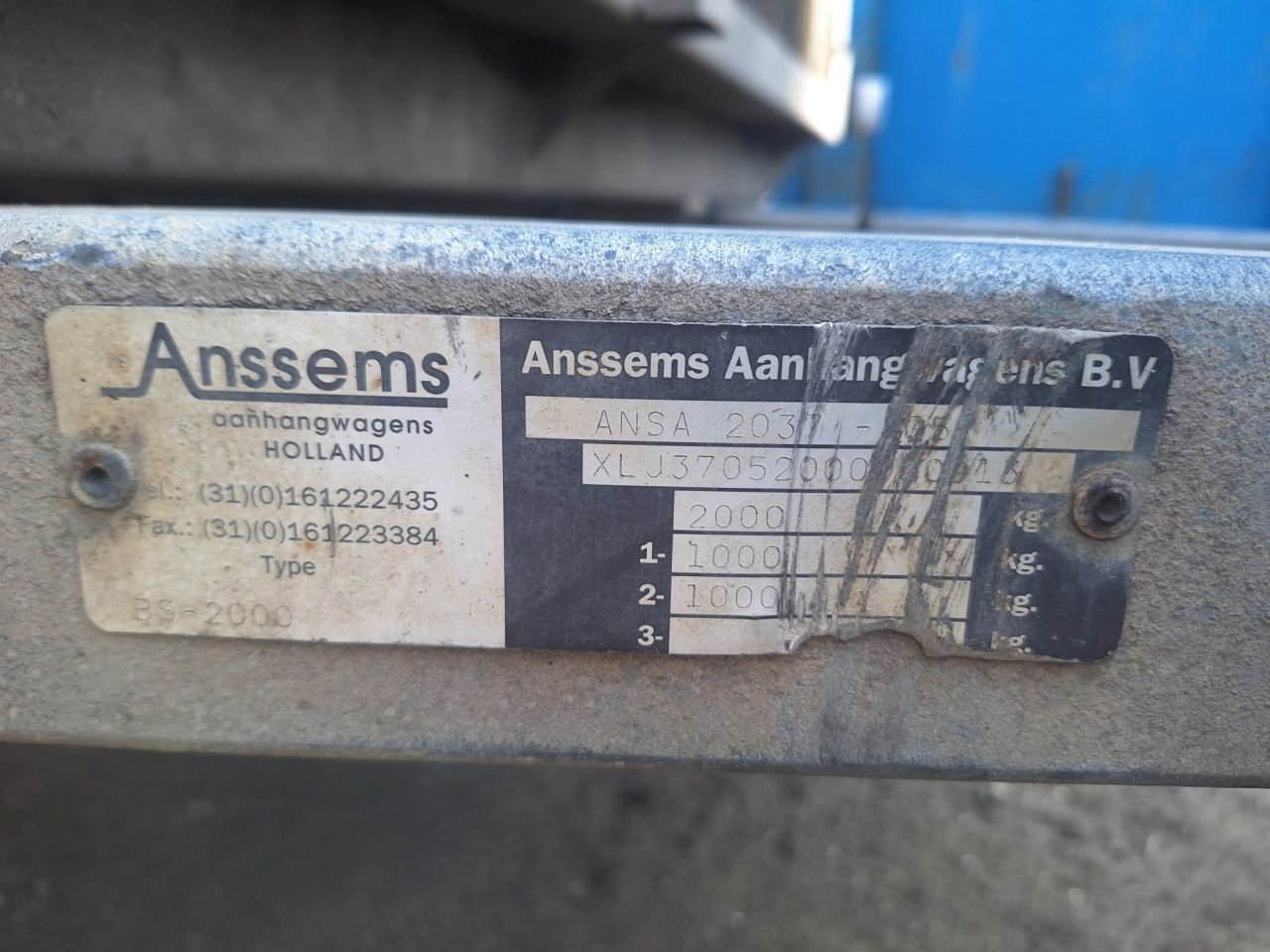 Anssems Tendem aanhanger