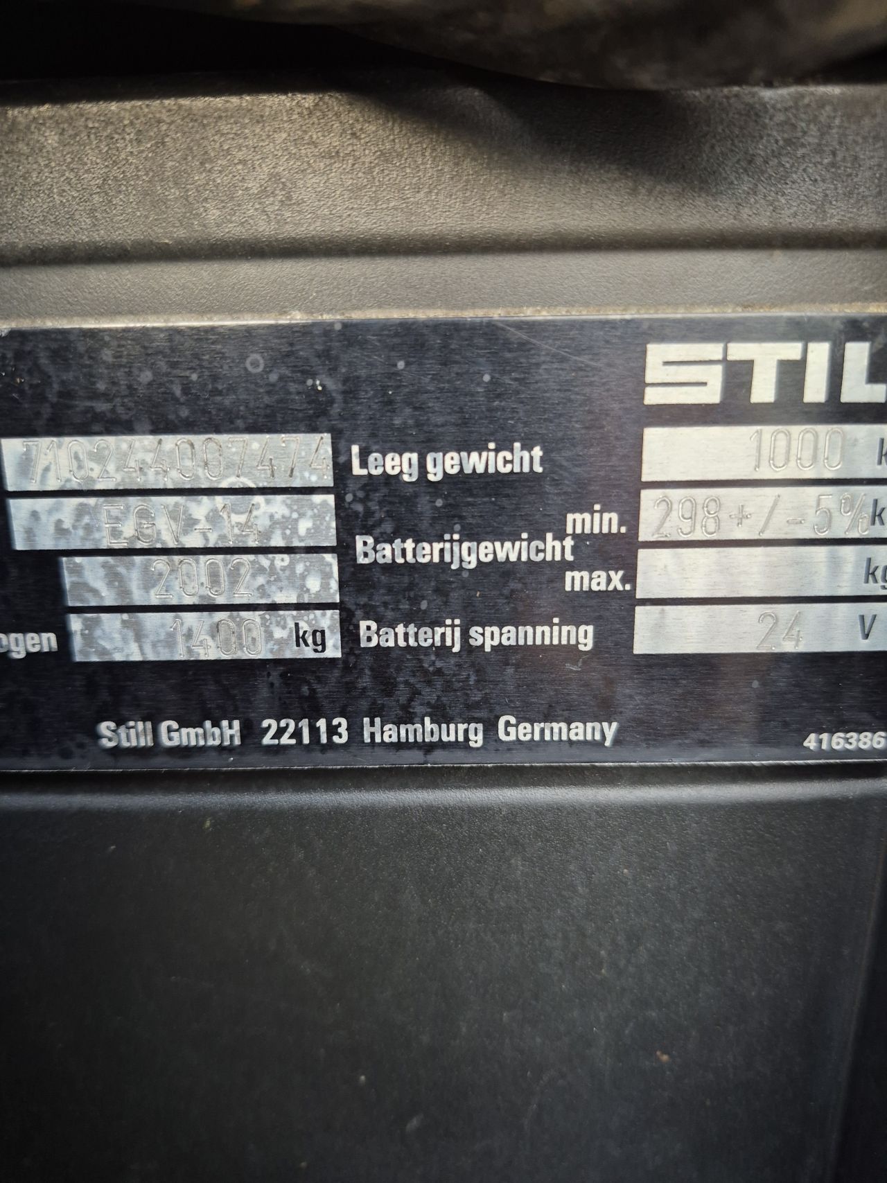 Still EGV14 triplex freelift 4.800 mm 1853 uur