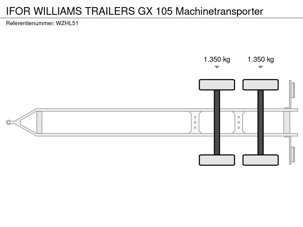 IFOR WILLIAMS TRAILERS GX 105 Machinetransporter