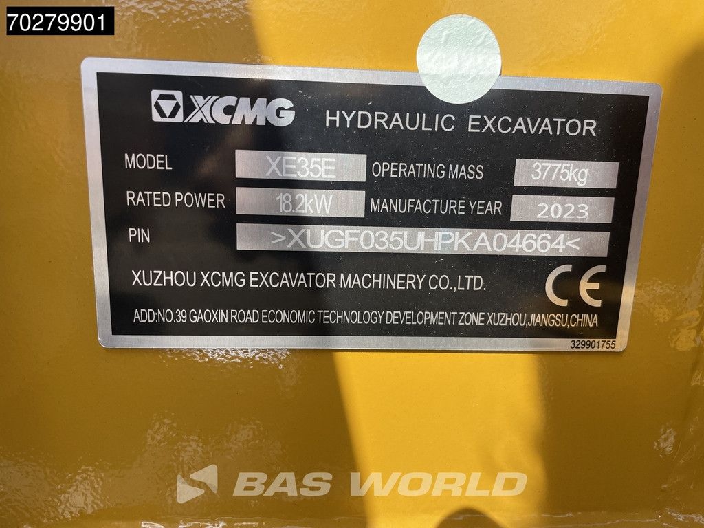 XCMG XE35 E 2 JAHRE HERSTELLERGARANTIE - YANMAR MOTOR