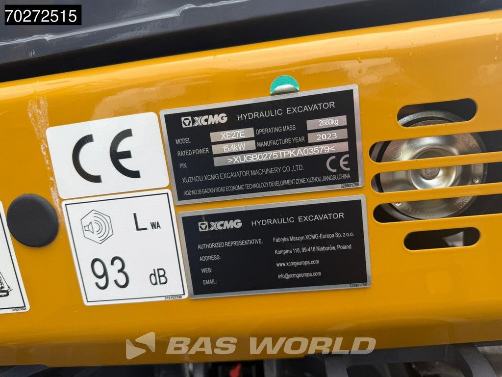 XCMG XE27 E 2 JAHRE HERSTELLERGARANTIE - YANMAR MOTOR