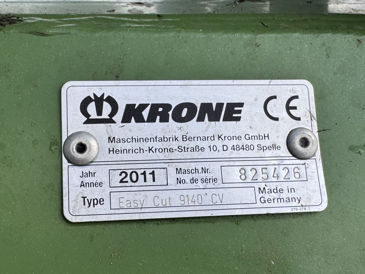 Krone Easycut 9140 CV vlindermaaier