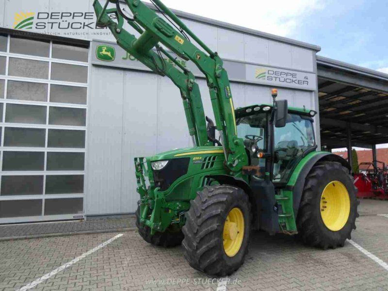 John Deere 6155R + 663R