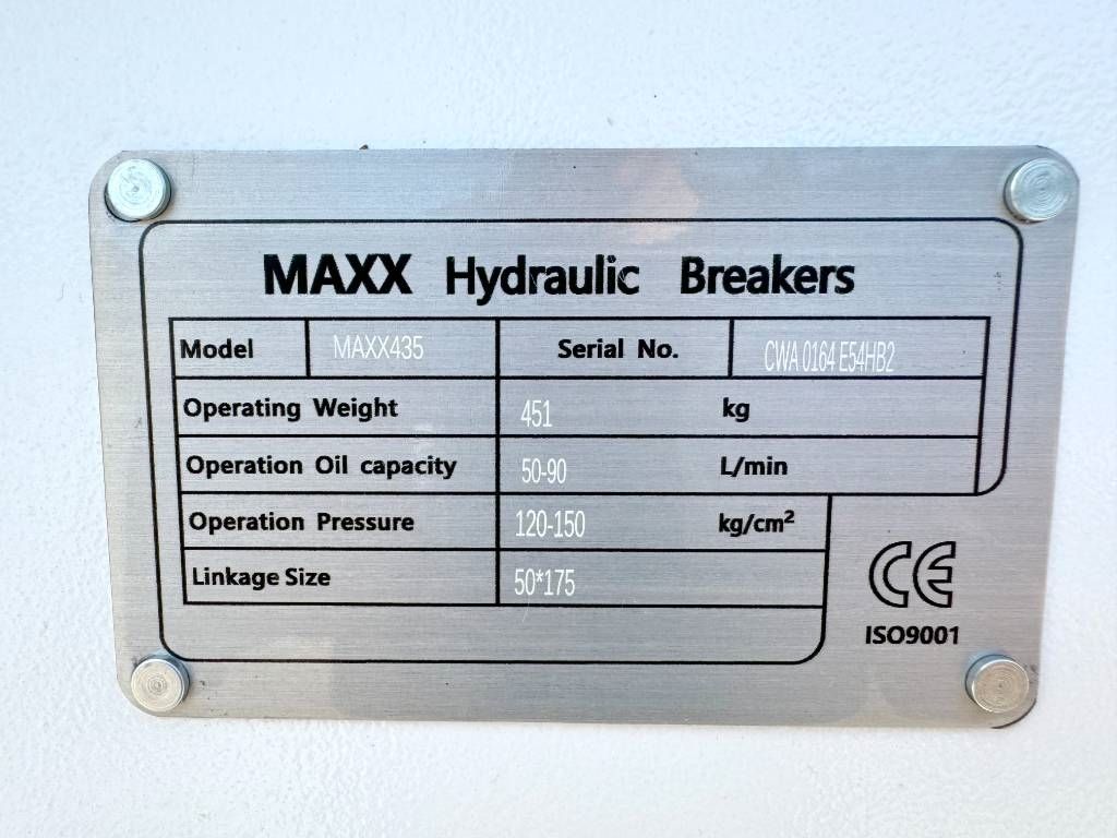 Maxx 435 Hammer (silent)- 6-9ton Machine- backhoe