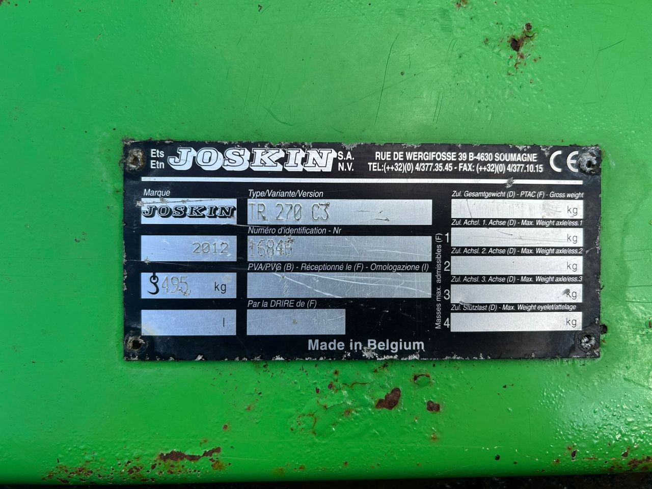 Joskin TR 270 C3 Weidebloter