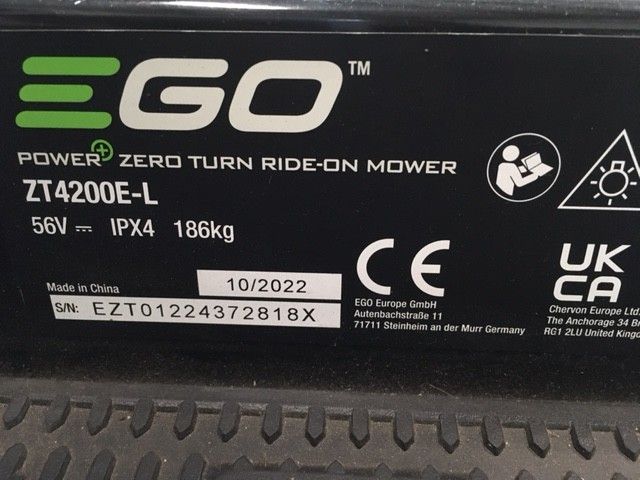 Nieuwe Ego 56v lithium ion accu Zero turn Zitmaaier ZT4201E-L