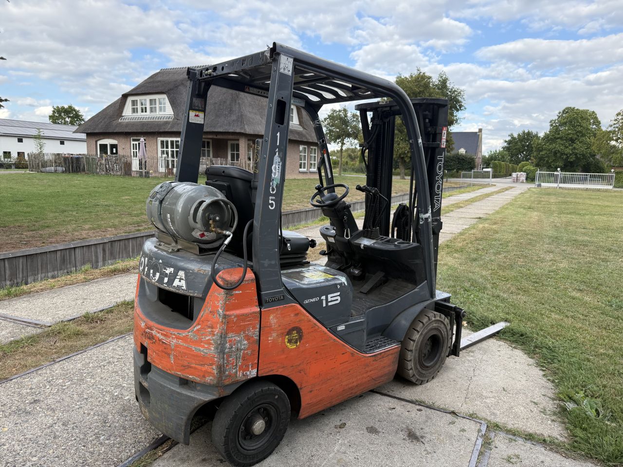 Toyota 1500KG LPG heftruck triplex 4.7M Freelift Sideshift