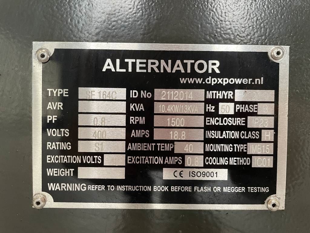 DPX SF-164C - 13 kVA Alternator - DPX-33801