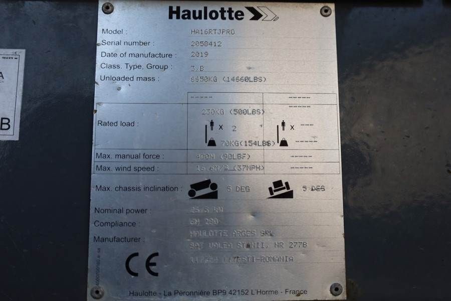 Haulotte HA16RTJ Pro Diesel, 4x4x4 Drive, 16 m Working Heig