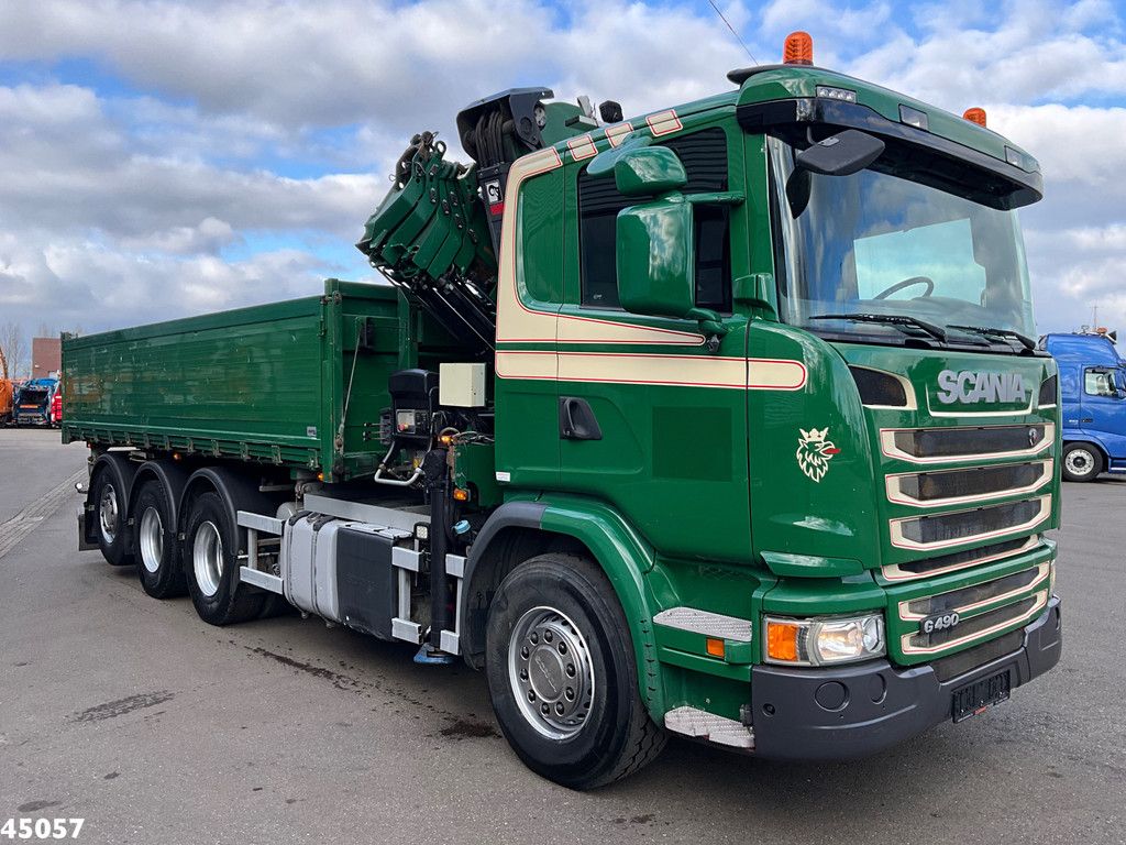 Scania G 490 8x4 Euro 6 Hiab 24 Tonmeter laadkraan
