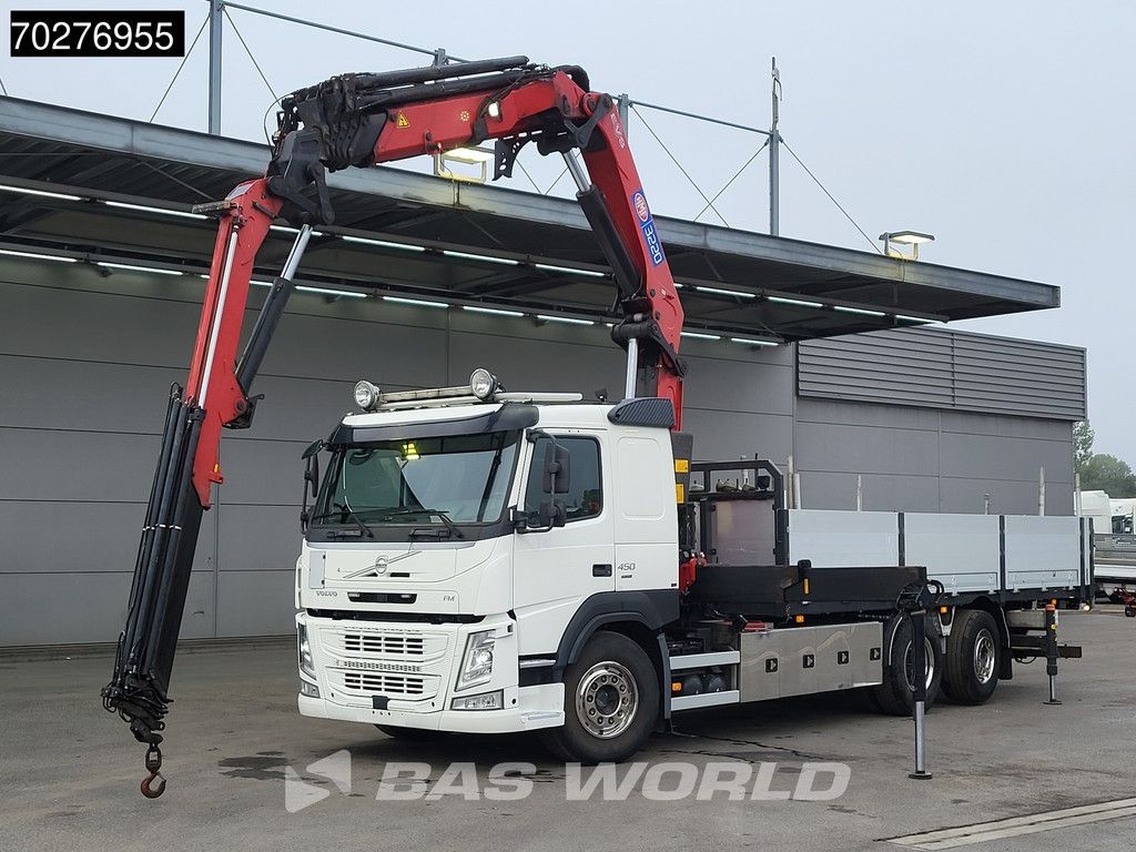 Volvo FM 450 6X2 HMF3220 K5 + Jib K5 Crane Kran Lift-Steering Axle VEB+ Automatic