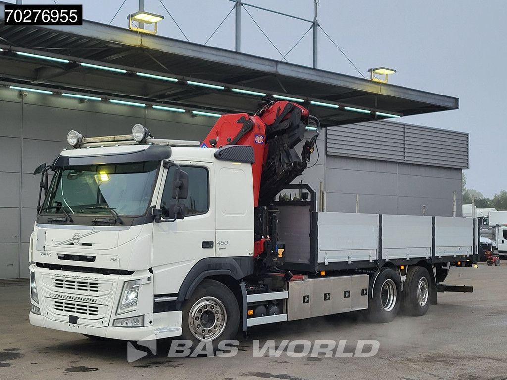 Volvo FM 450 6X2 HMF3220 K5 + Jib K5 Crane Kran Lift-Steering Axle VEB+ Automatic