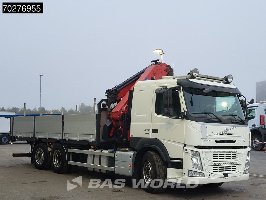 Volvo FM 450 6X2 HMF3220 K5 + Jib K5 Crane Kran Lift-Steering Axle VEB+ Automatic