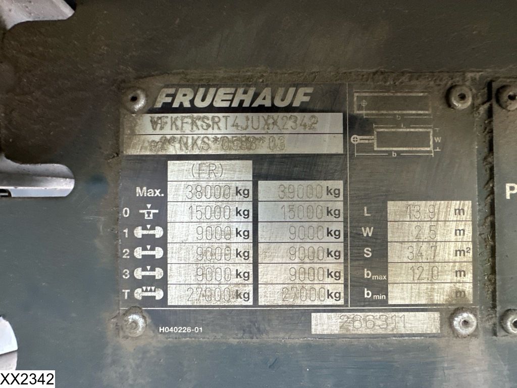 Fruehauf Tautliner Dhollandia
