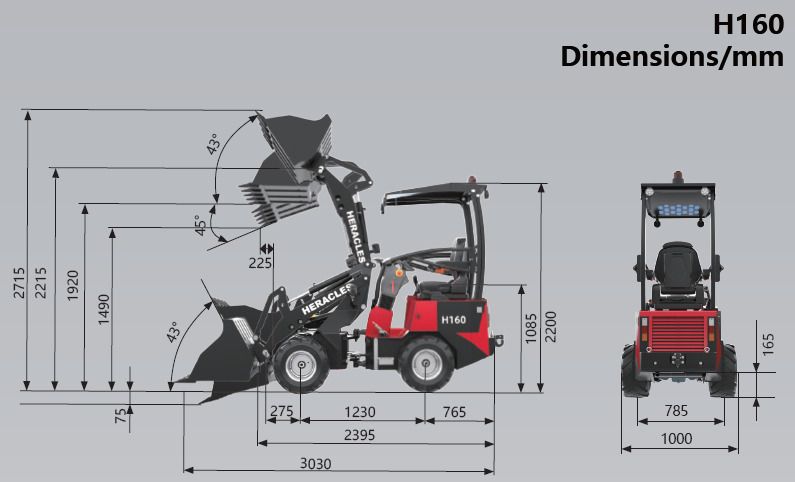 Heracles H160 Pro mini shovel NIEUW (2025)