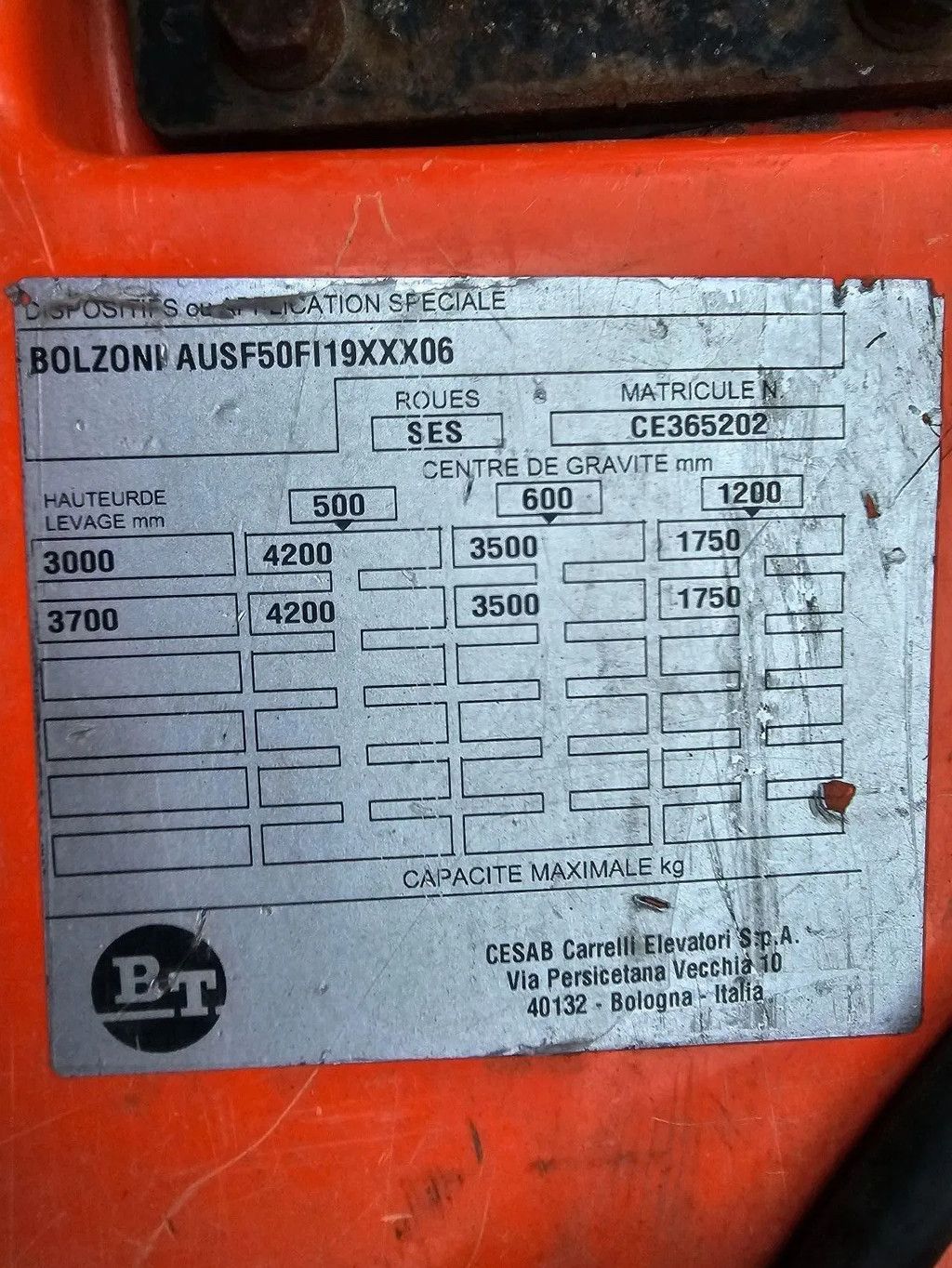 BT Heftruck 5 tons Elektrisch 2012 6500 uur