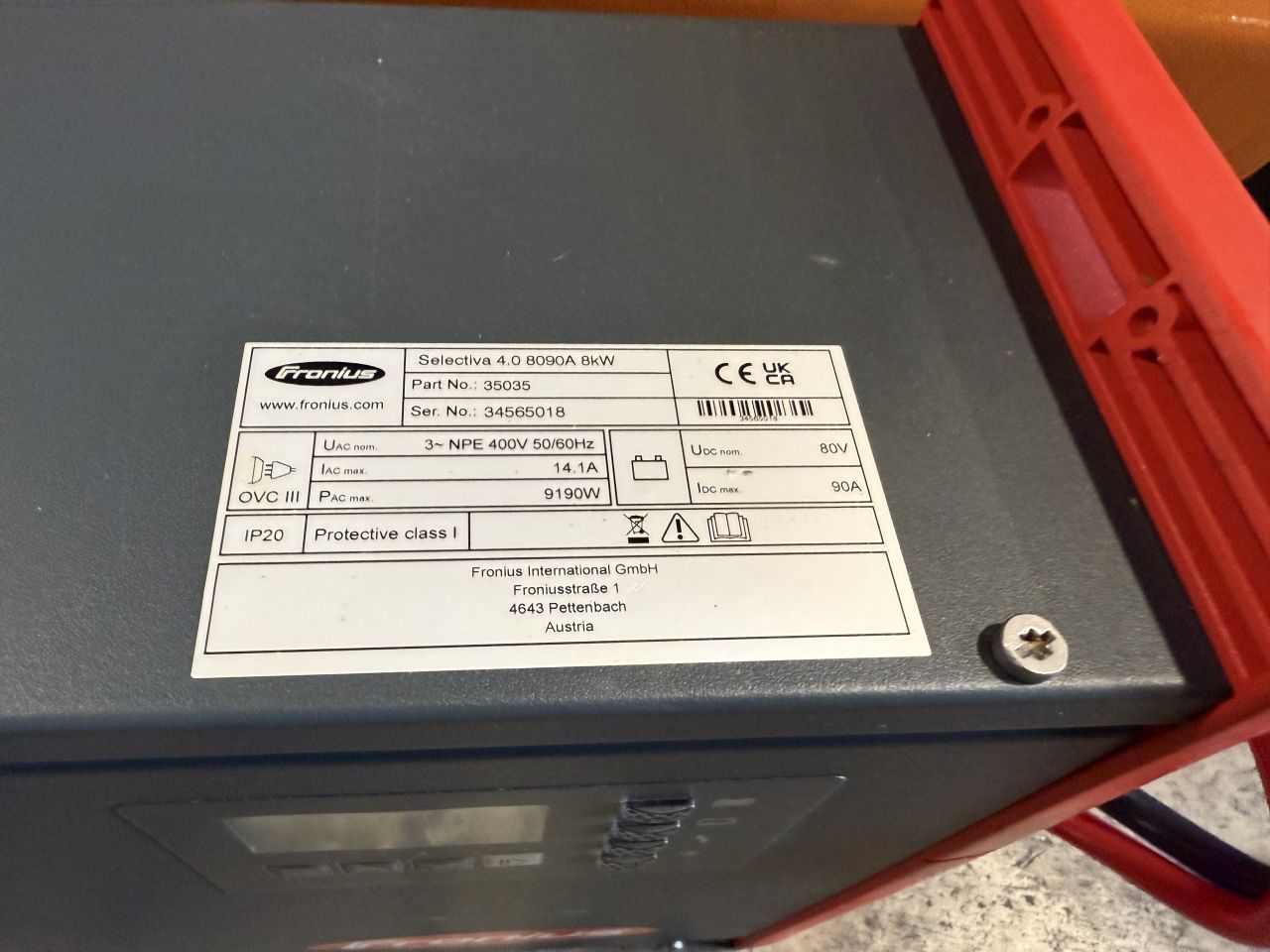 Nieuwstaat Fronius Selectiva 80V 90A oplader heftruck