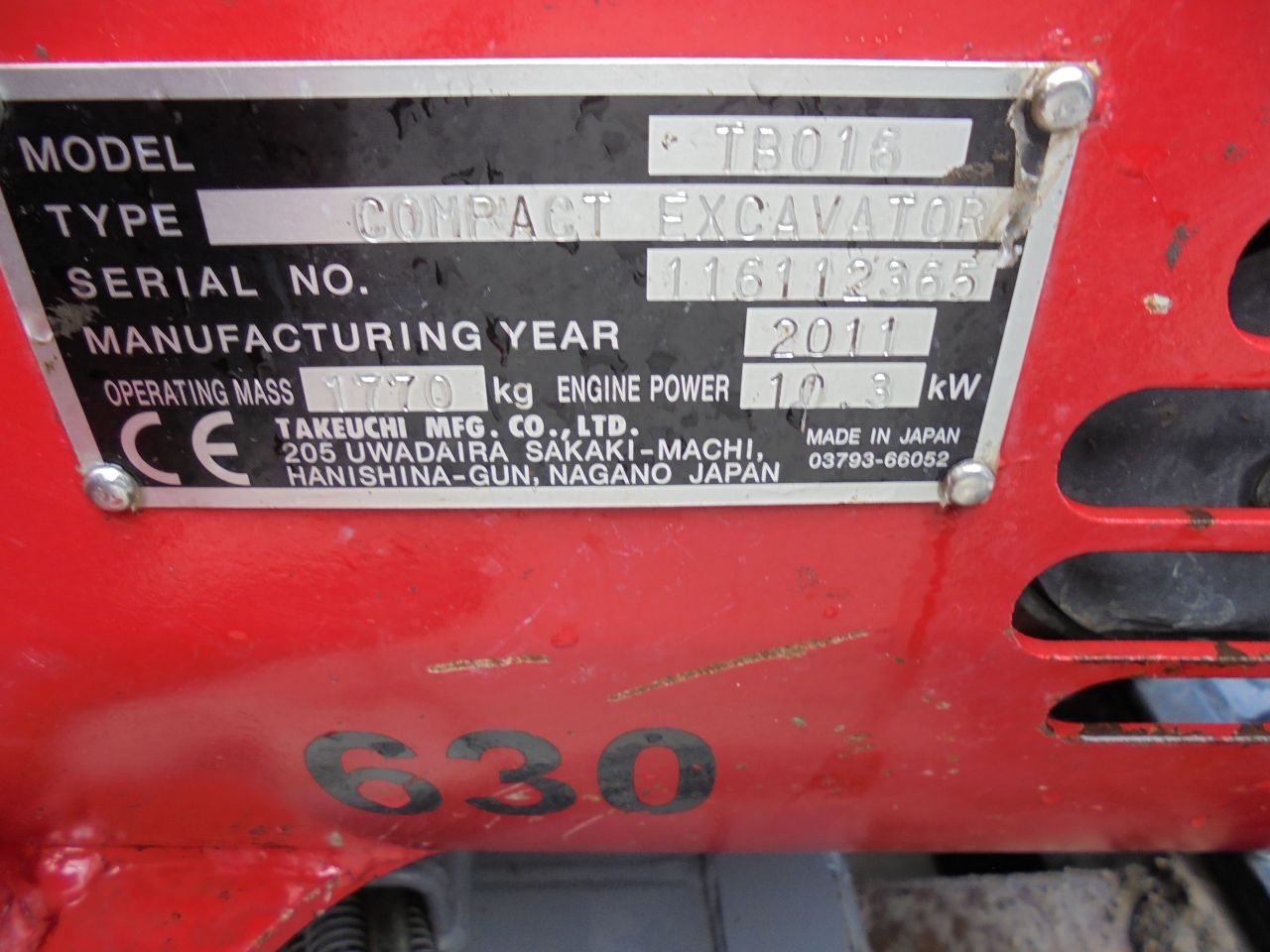 Takeuchi TTB016