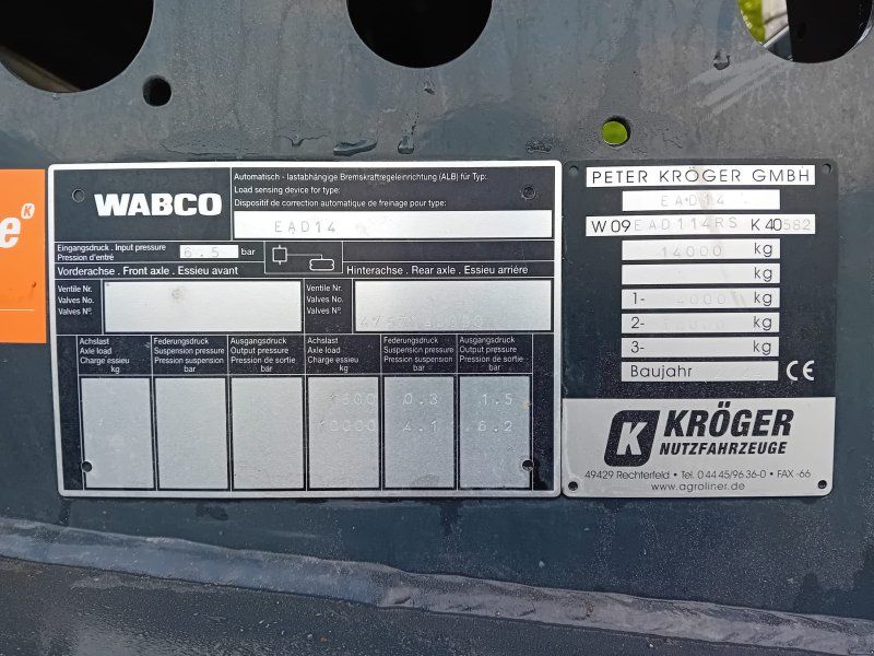 Kröger EAD 14  Einachs