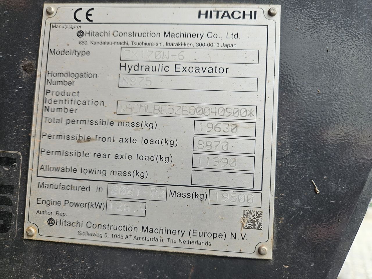 Hitachi ZX170W-6