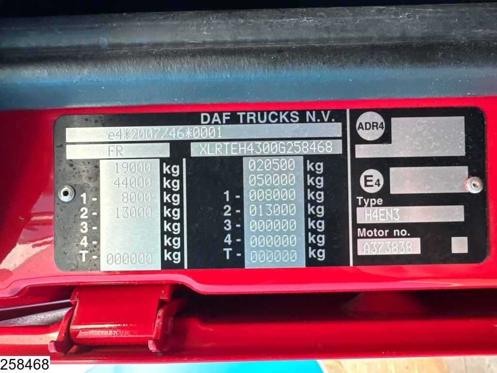 DAF XF 480 EURO 6, Retarder, Standairco, PTO