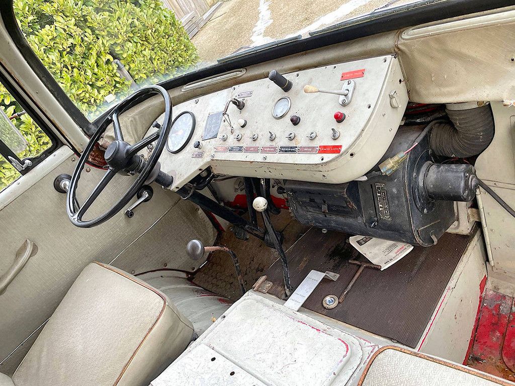 Vintage Fire Truck Willys Jeep Petrol 1963 (Margin)