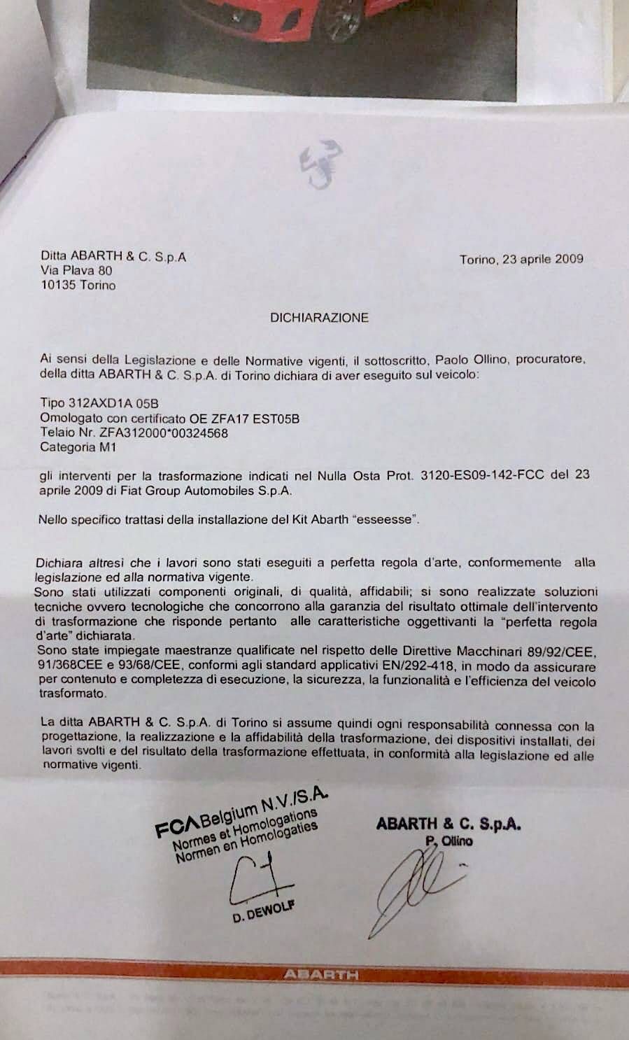 Fiat 500 Abarth Tributo Ferrari (limitiert 142/200) Benziner 2009 (Marge)