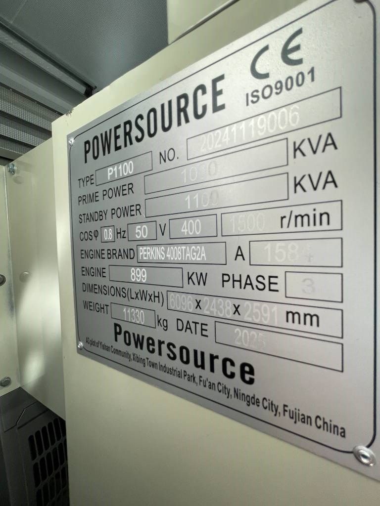 Perkins 4008TAG2A - 1100 kVA Generator - DPX-19820