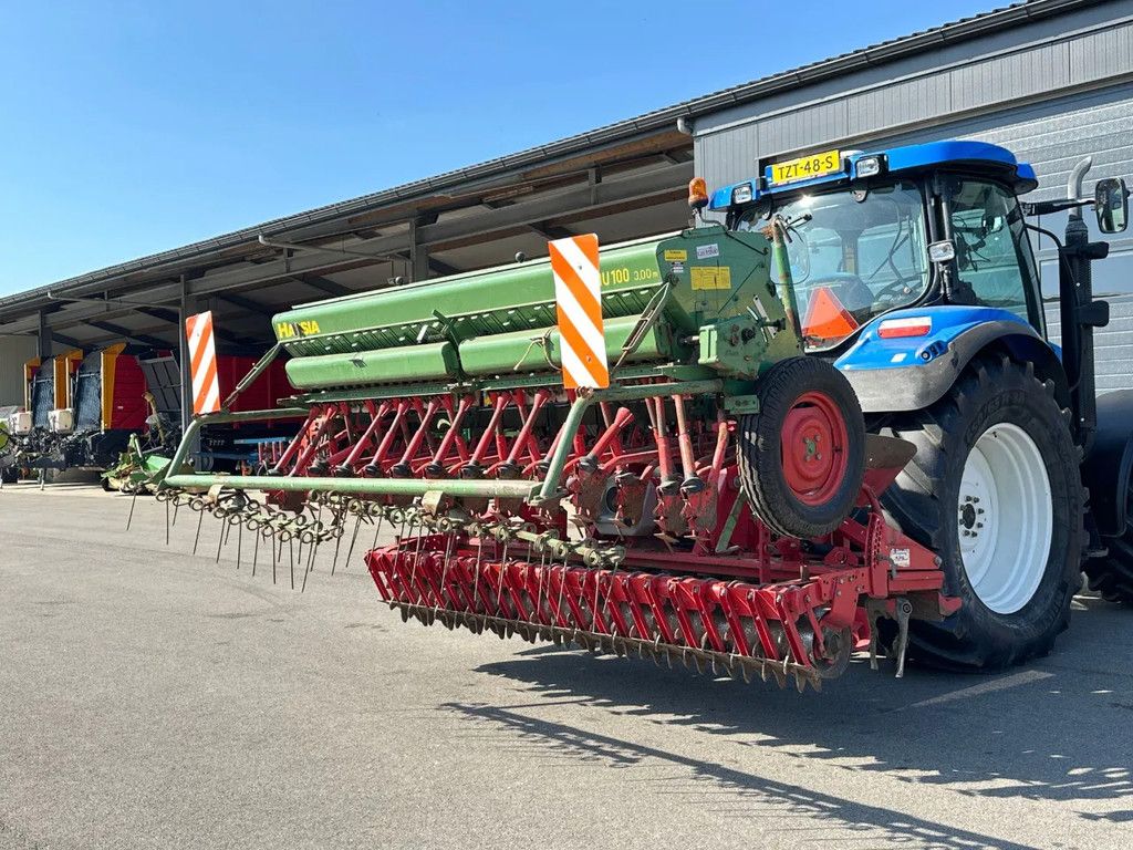 Lely Terra Rotorkopeg met Hassia DU 100 zaaimachine