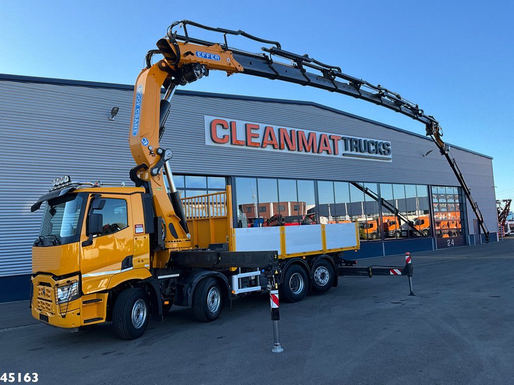 Renault C 380 8x2 Euro 6 Effer 95 Tonmeter laadkraan + Fly-Jib Just 39.453 km!