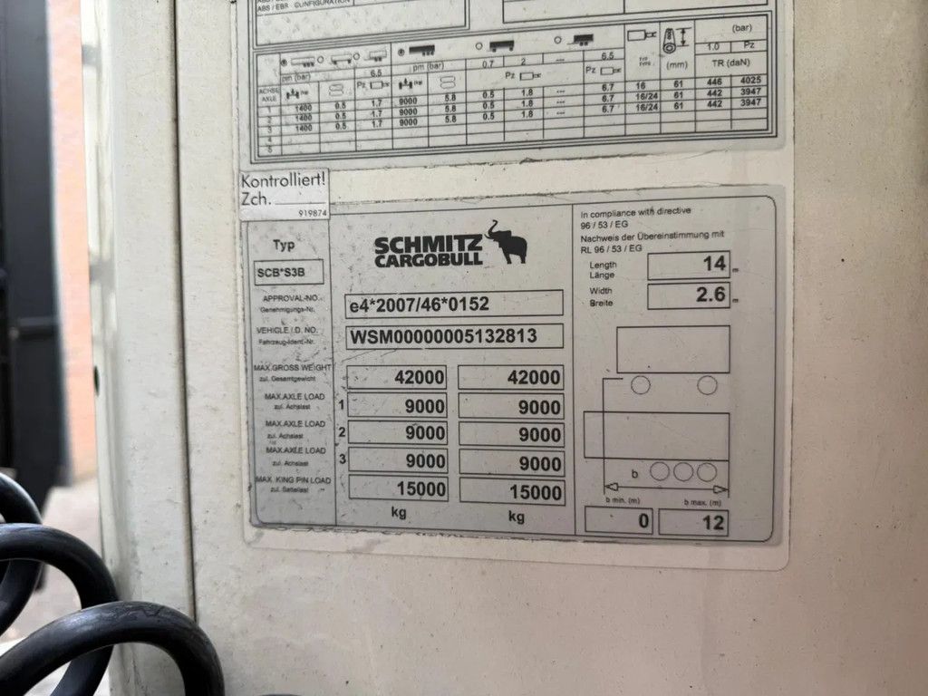 Schmitz Cargobull SKO 24 5x Meatrails Rohrbahnen Fleisch Carrier Vector 1950MT Let op!! vol met haken