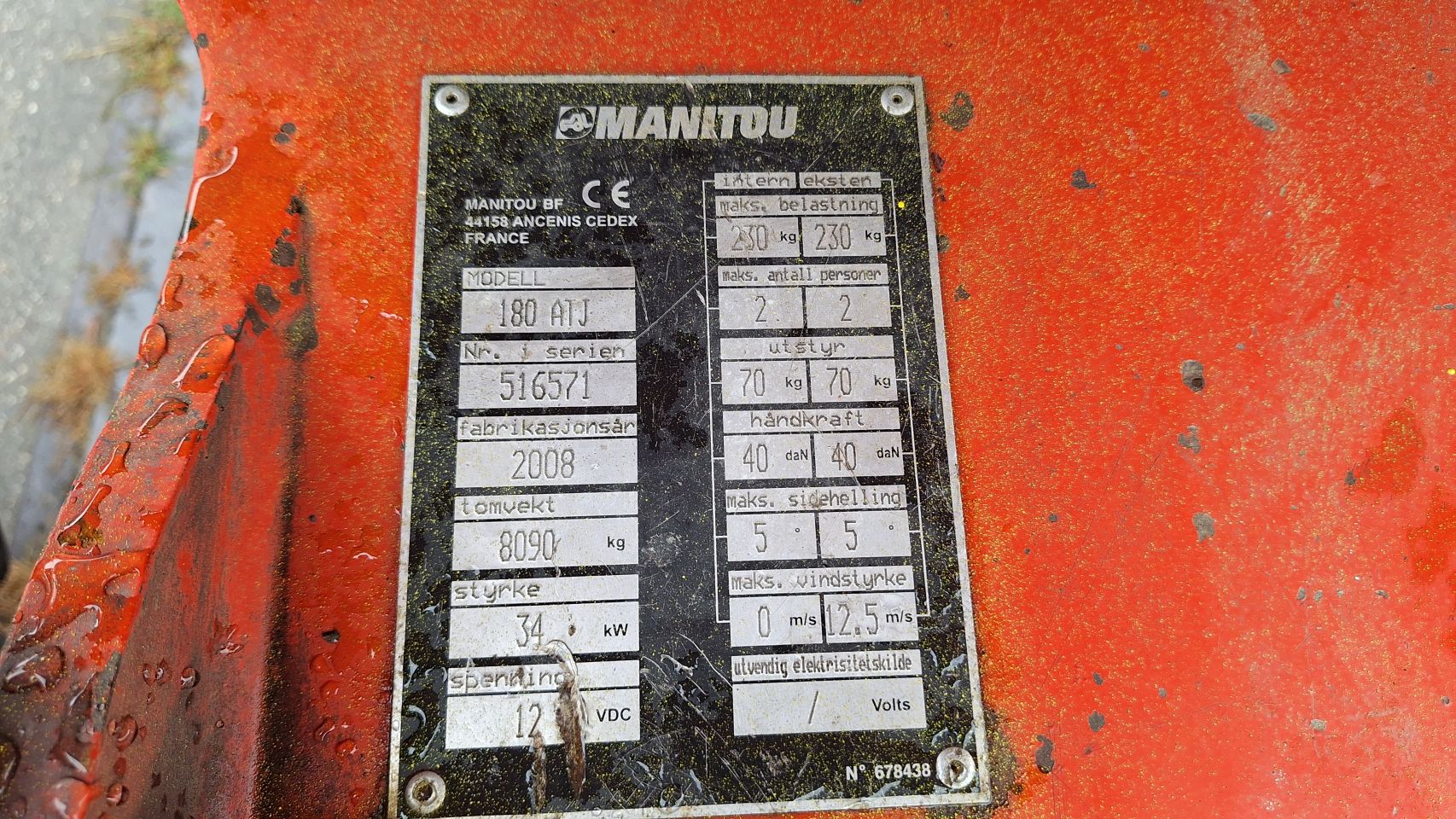 Knikarm hoogwerker Manitou 180 ATJ 4x4x4