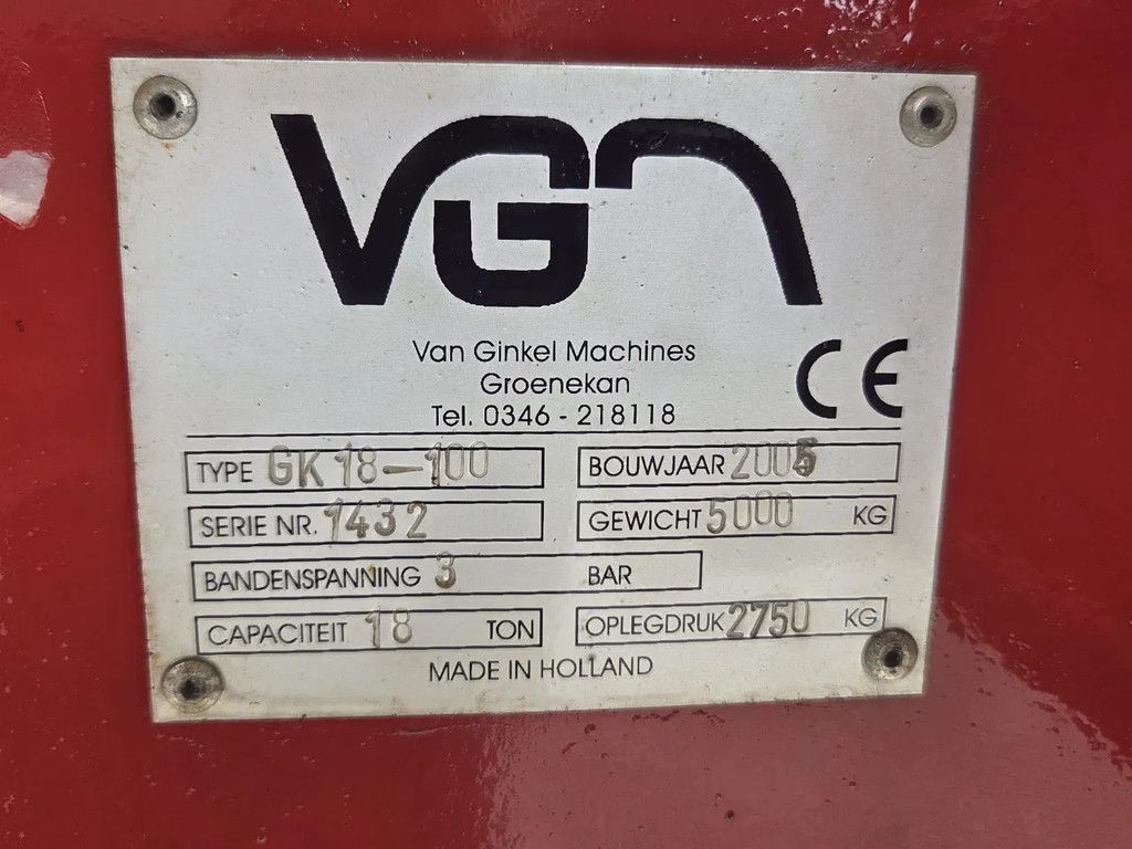 VGM GK 18-100 kipper/dumper gestuurd
